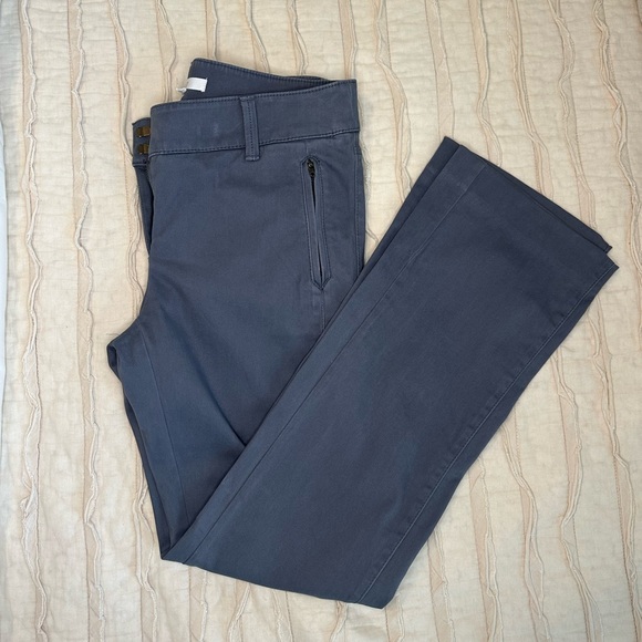 LOFT Gray Straight Leg Pants Size 4P - Picture 3 of 4